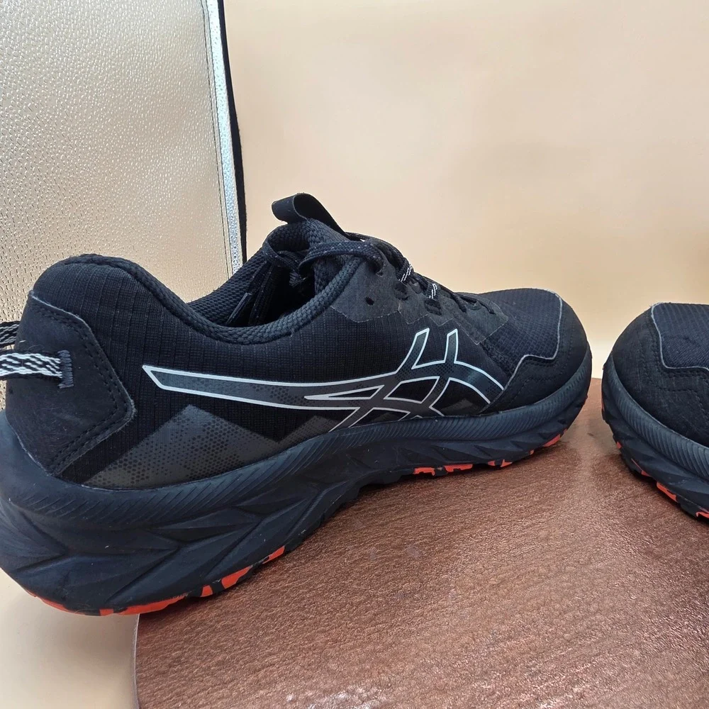 Asics Gel-Venture 9 Mens Trail Running Shoes Black White Red 1011B486 US 10